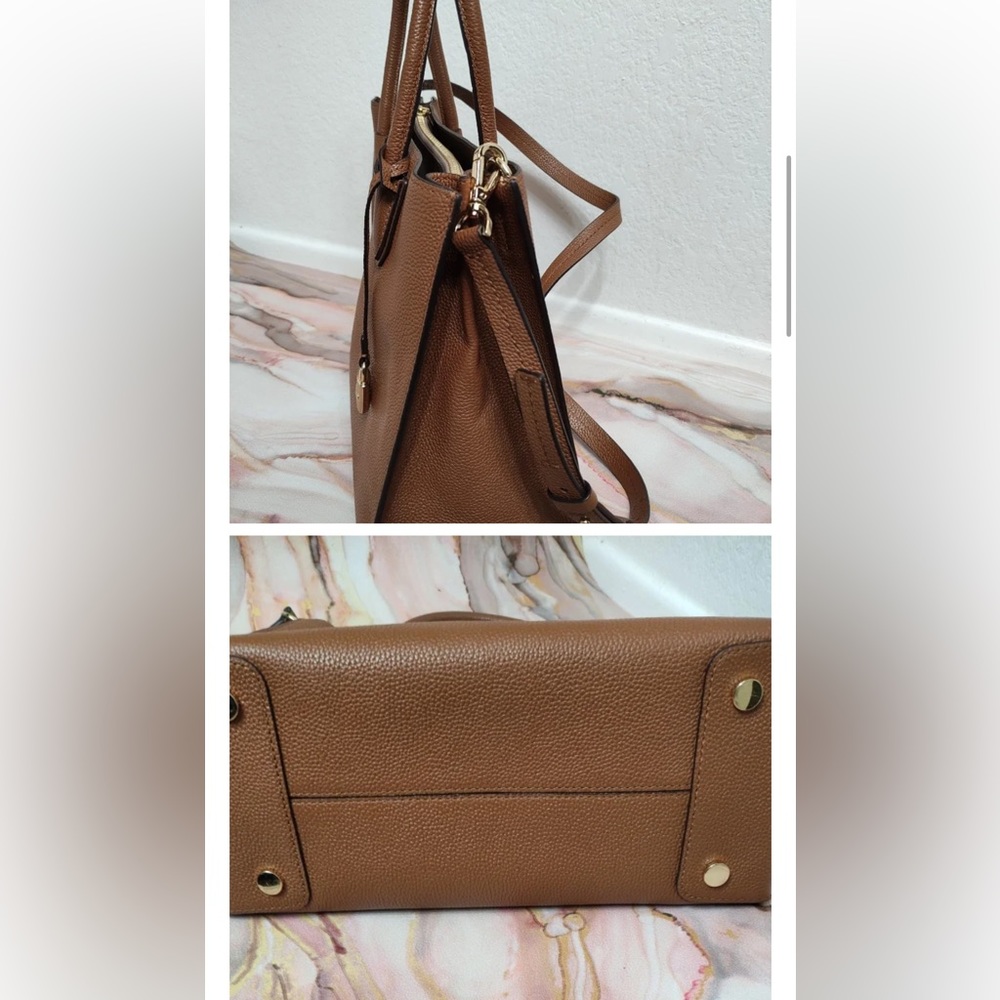 Michael Kors Mercer Large Pebbled-Leather Satchel /Tote Bag Luggage 30F6GM9T3L - Picture 3 of 6